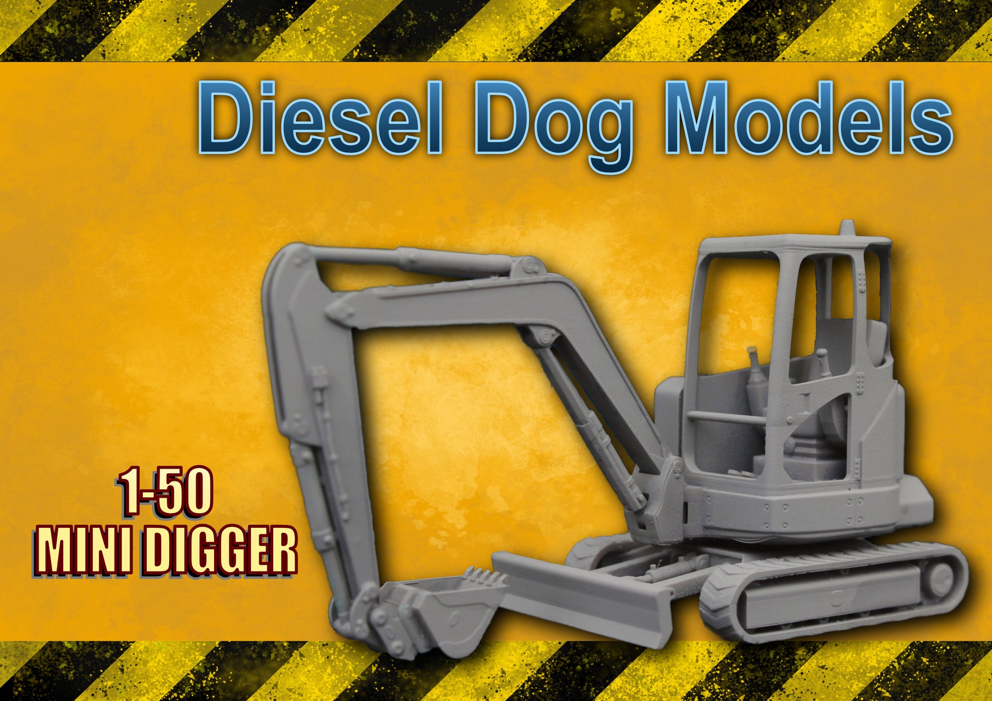 Mini Excavator ... 1/50 - O Gauge Scale