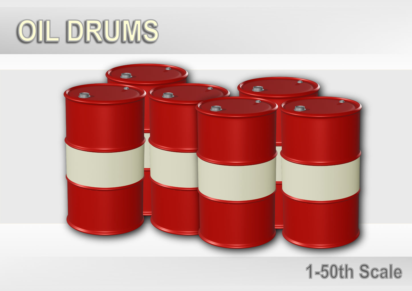 Oil Drums x10 ... 1-50 Scale