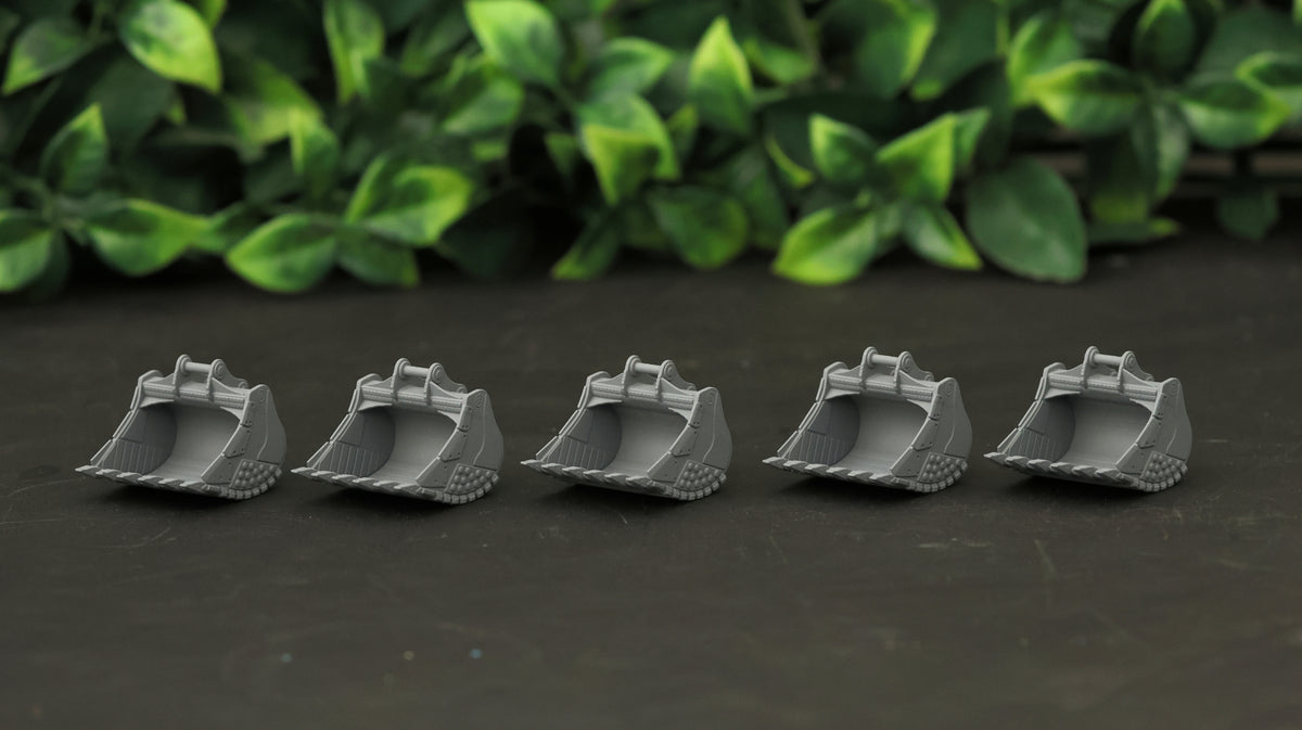 Excavator Buckets 1-76 / OO gauge (Pack Of 5 Buckets)