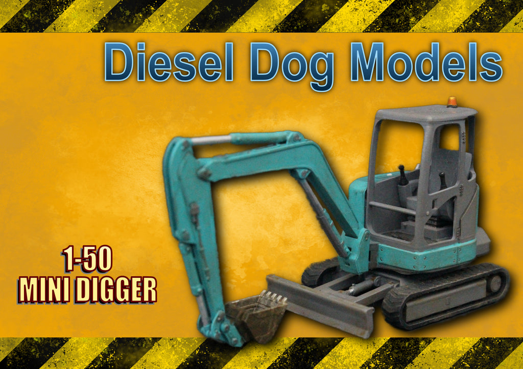 Mini Excavator ... 1/50 - O Gauge Scale