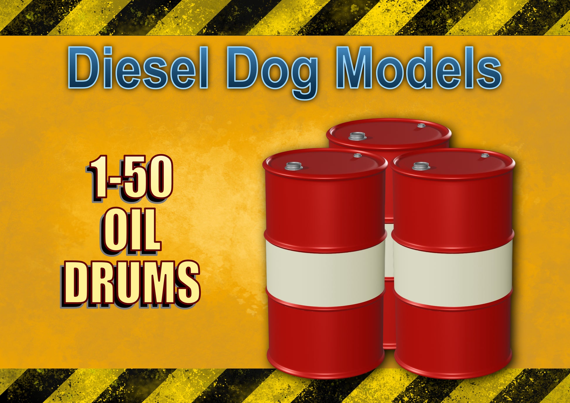 Oil Drums x10 ... 1-50 / O Gauge Scale