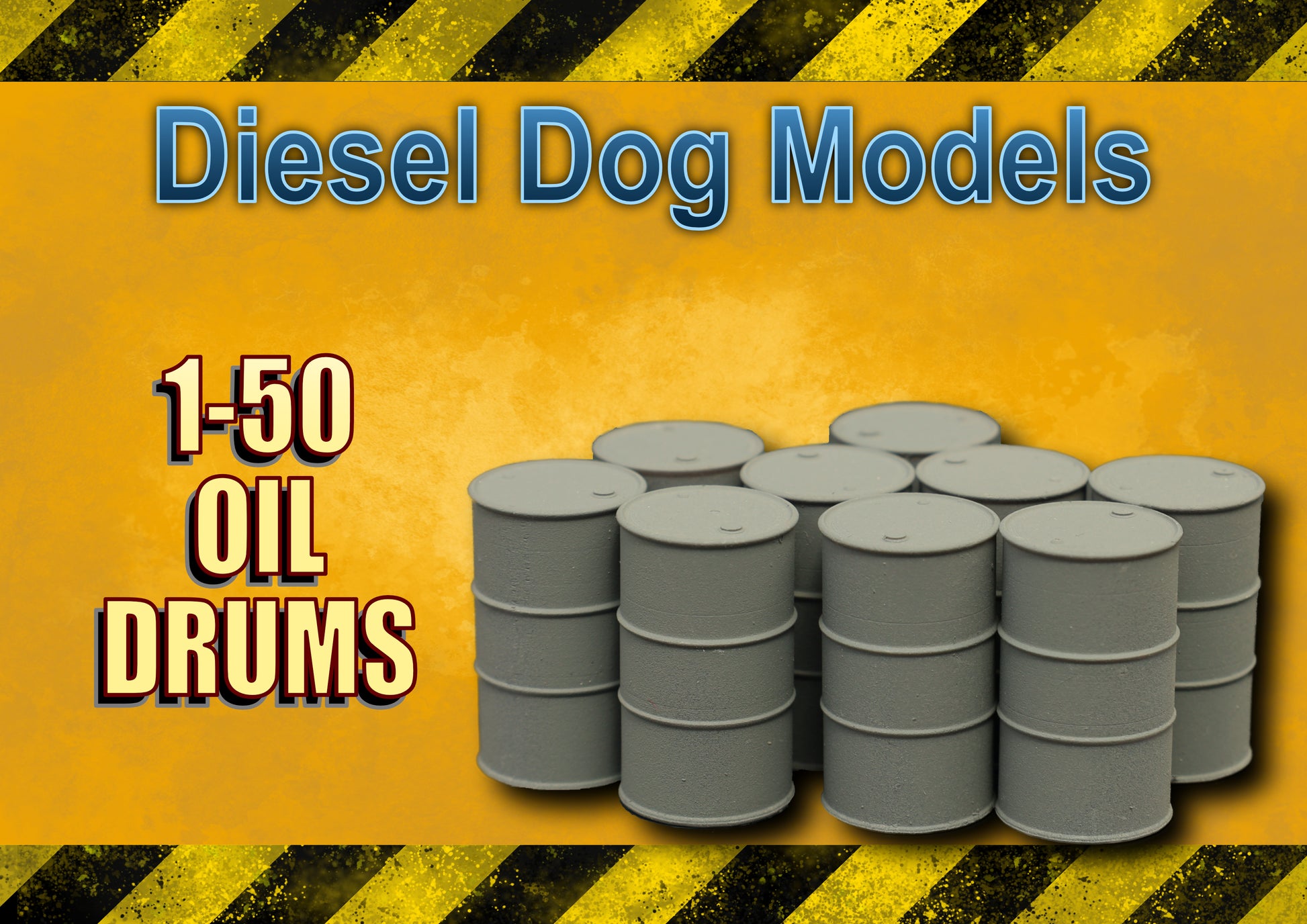 Oil Drums x10 ... 1-50 / O Gauge Scale