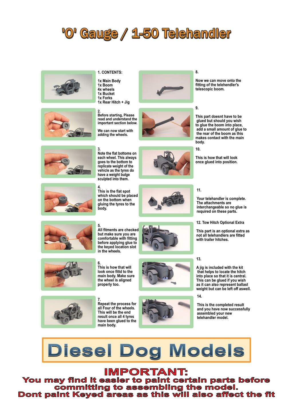 Telehandler Resin Kit....1/50 - O Gauge Scale
