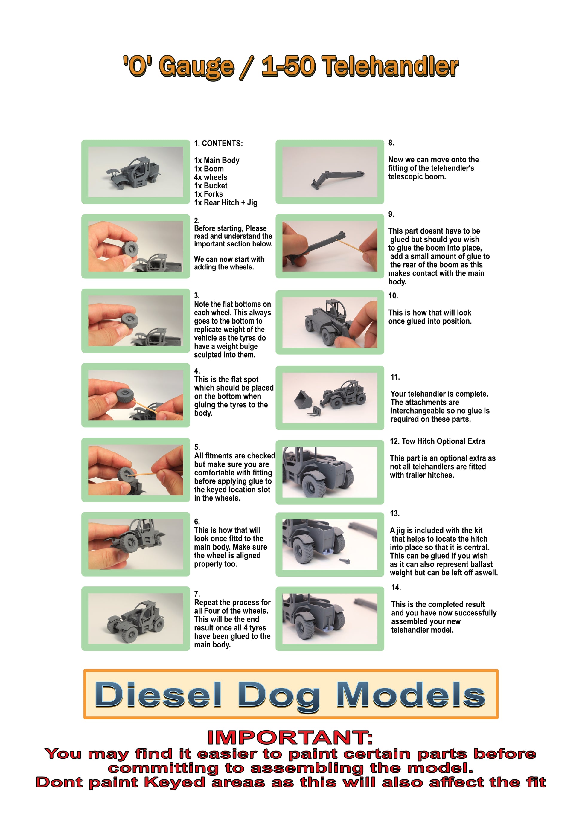 Telehandler Resin Kit....1/50 - O Gauge Scale