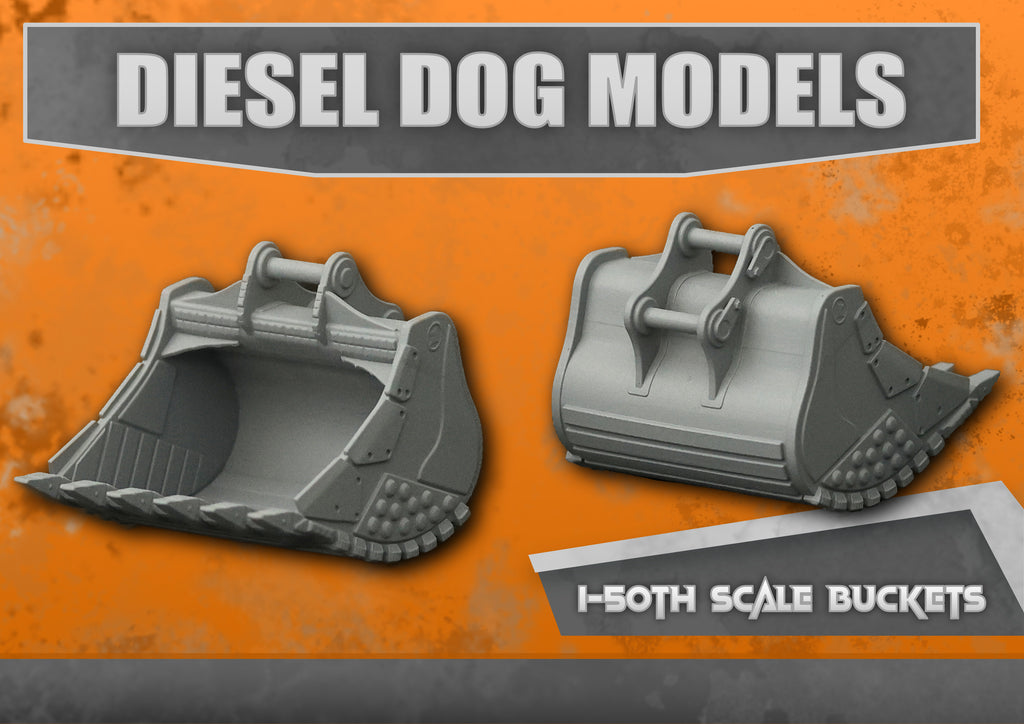 Excavator Buckets 1-50 / O gauge (Pack Of 5 Buckets)