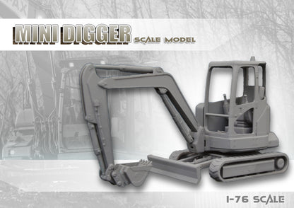 Mini Excavator ... OO Gauge / 1-76 Scale Scale