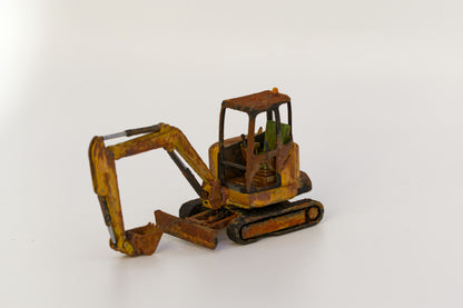 Painted Mini Excavator- Rusty Scrap Edition ... 1/50 Scale (Yellow)