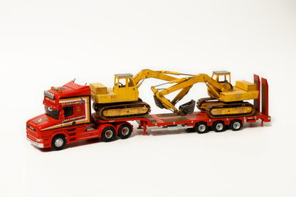Hand Painted & Weatherd Hymac 580c- OO Gauge / 1-76 Scale