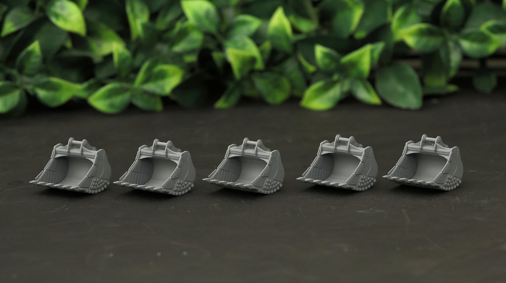 Excavator Buckets 1-76 / OO gauge (Pack Of 5 Buckets)