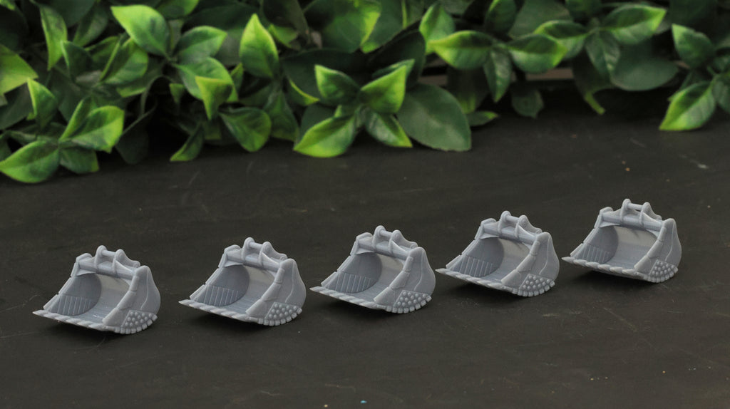 Excavator Buckets 1-76 / OO gauge (Pack Of 5 Buckets)