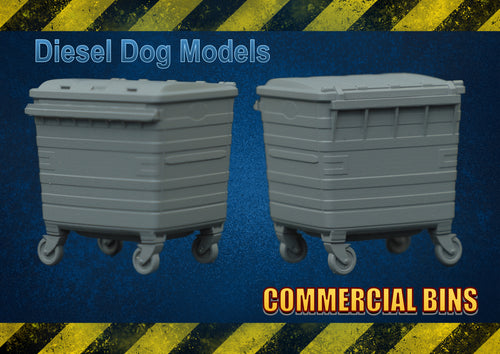 10 Commercial Waste Bins ... 1-76 / OO Gauge Scale
