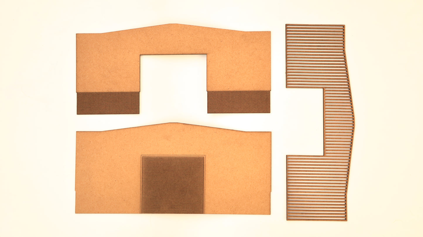 Low Relief Warehouse Kit- 3 Part Kit ... 1/76 - OO Gauge Scale