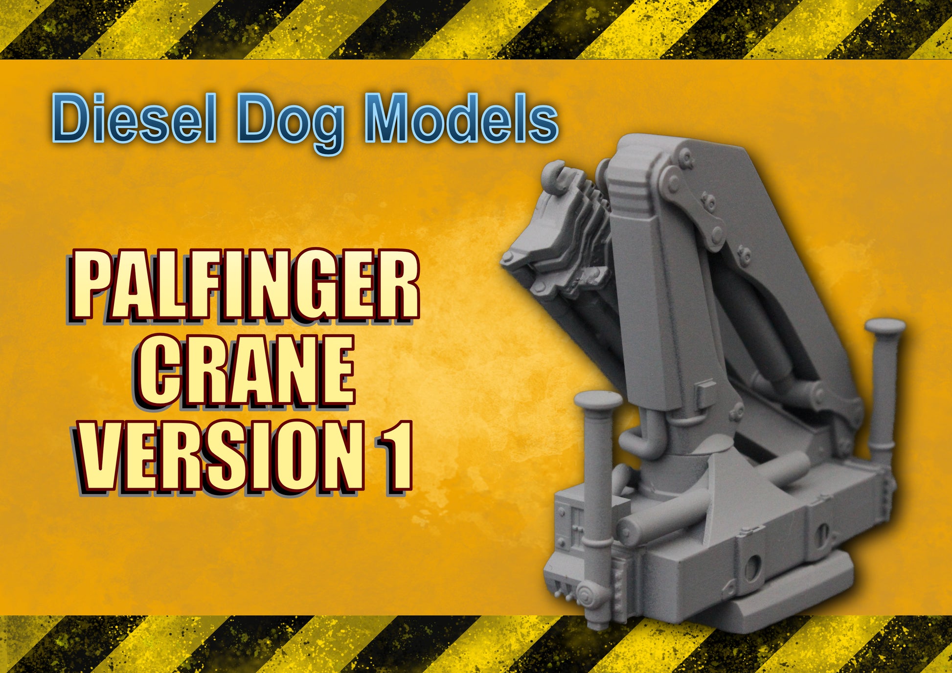 Hiab Palfinger Crane 1/50 - O Gauge Scale