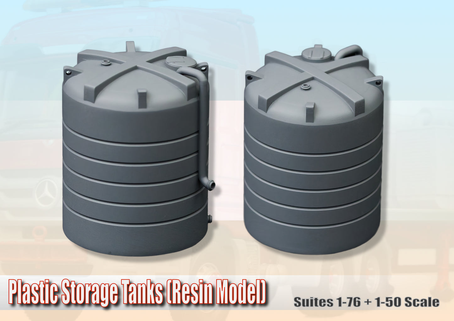 Plastic Storage Tank (Resin Model)- 1-50 Scale