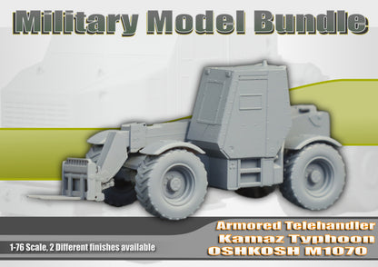 Military Armor Bundle, Kamaz Typhoon + Oshkosh M1070 + Armored Telehandler Kit ... 1/76 - OO Gauge Scale (Copy)