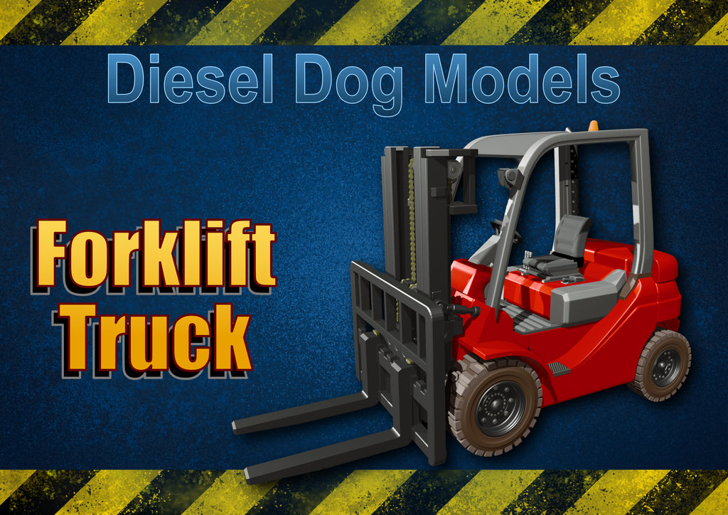 Forklift Truck + Pallets + Oil Drums .....OO Gauge/ 1-76 Scale