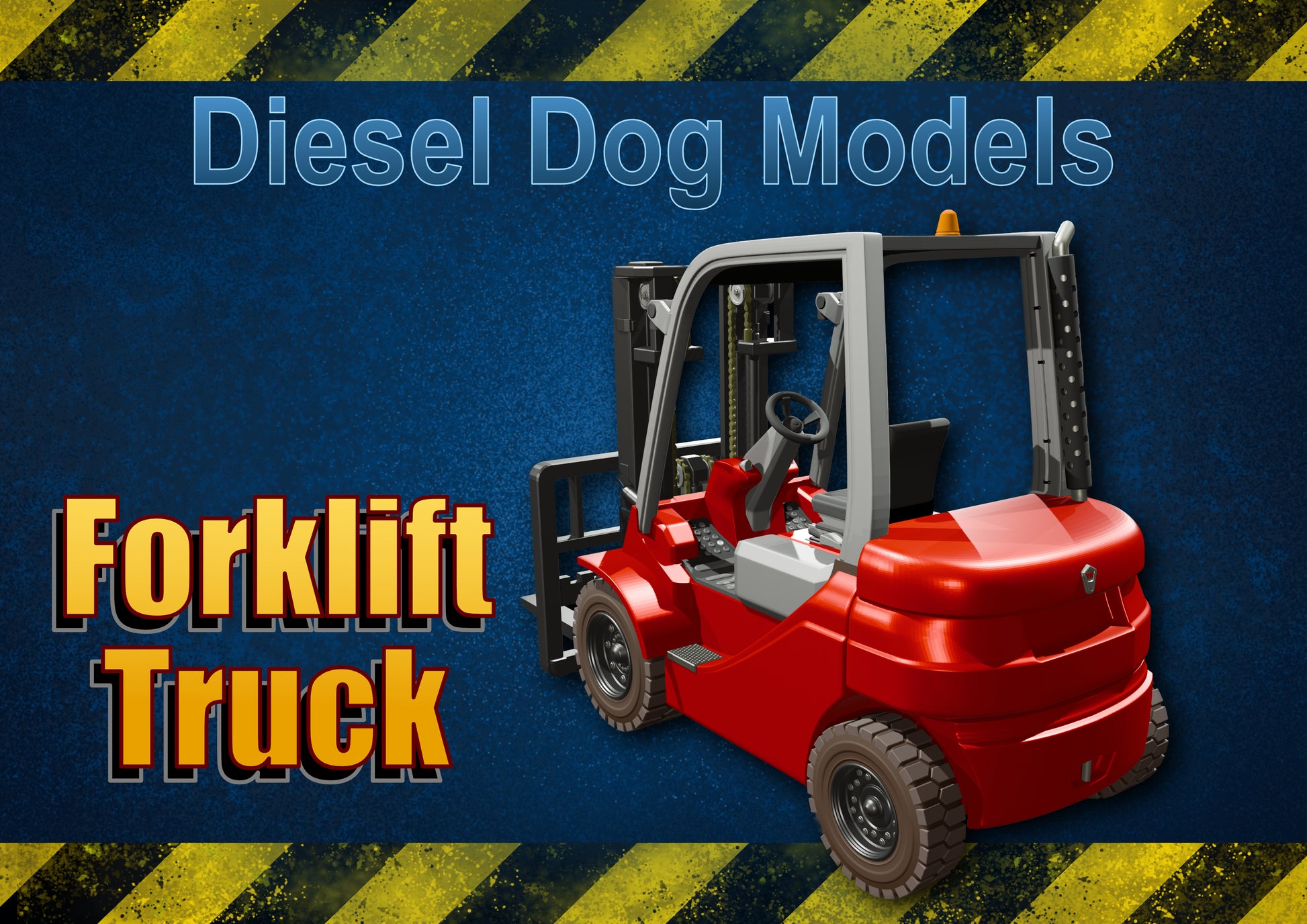 Forklift Truck + Pallets + Oil Drums .....OO Gauge/ 1-76 Scale