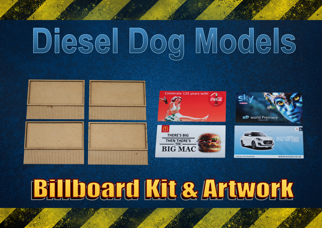 x4 Billboard Kit + Artwork  .... 1/76 - OO Gauge Scale