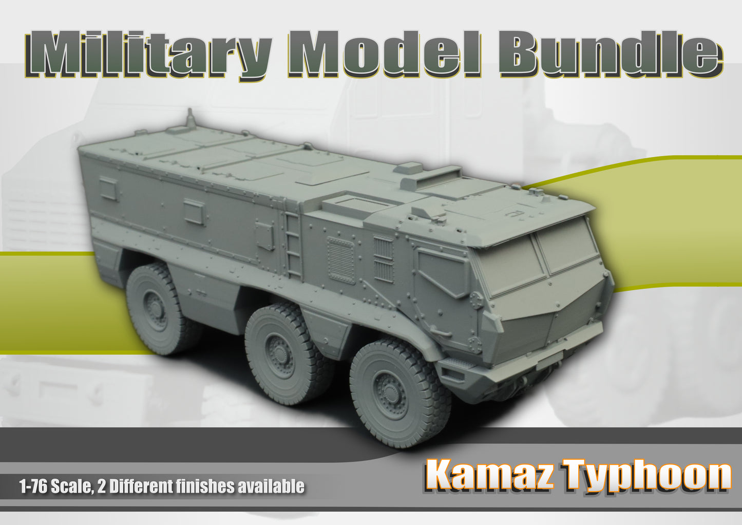 Military Armor Bundle, Kamaz Typhoon + Oshkosh M1070 + Armored Telehandler Kit ... 1/76 - OO Gauge Scale (Copy)